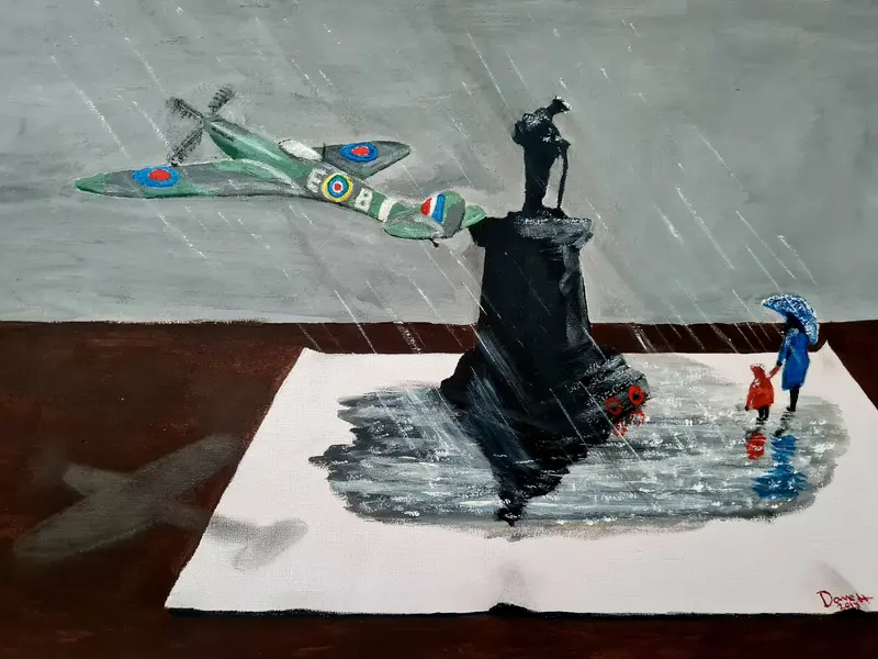 216 Original Tribute Painting – 'Spitfire Memorial' 1