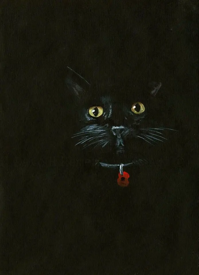 273 Limited Edition Giclée Art Print: 'Poppy Cat #1' 1