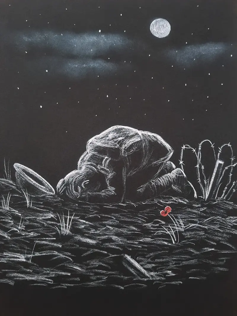 395 Wwi-Themed Giclée Print – 'Shell Shock' 1