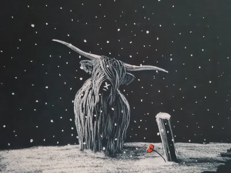 407 Avian Giclée Print – 'Snowy Coo' 1