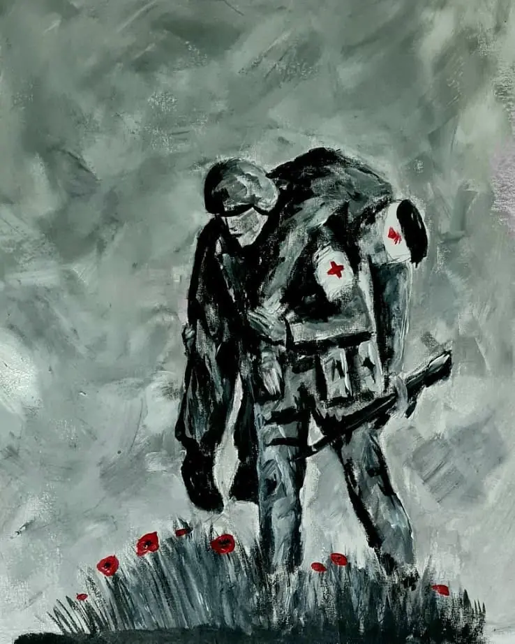 445 Original Hand-Painted Artwork: 'He Ain'T Heavy...' 1