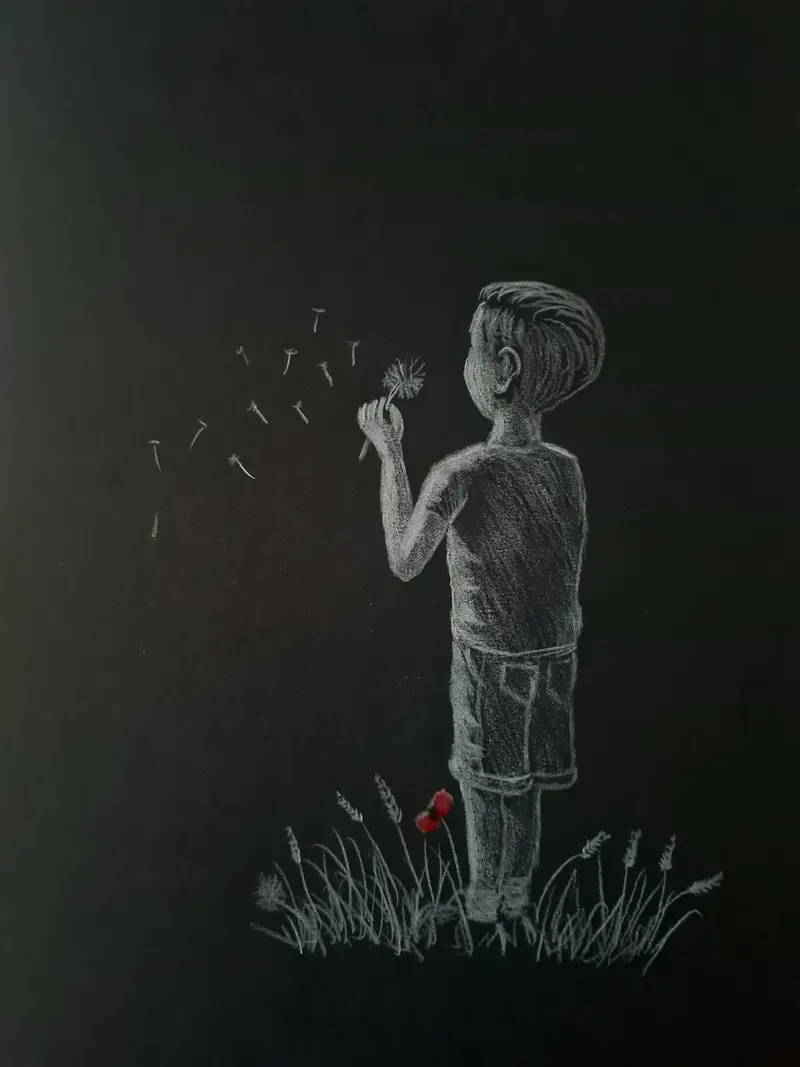 485 Open-Edition Giclée Print – Wishing Lad Illustration 1