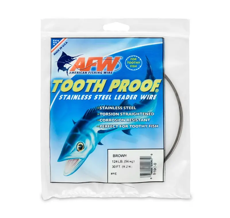 Afw Tooth-Proof Single-Strand Leader Wire – Hardened Stainless Steel For Predatory Species 1