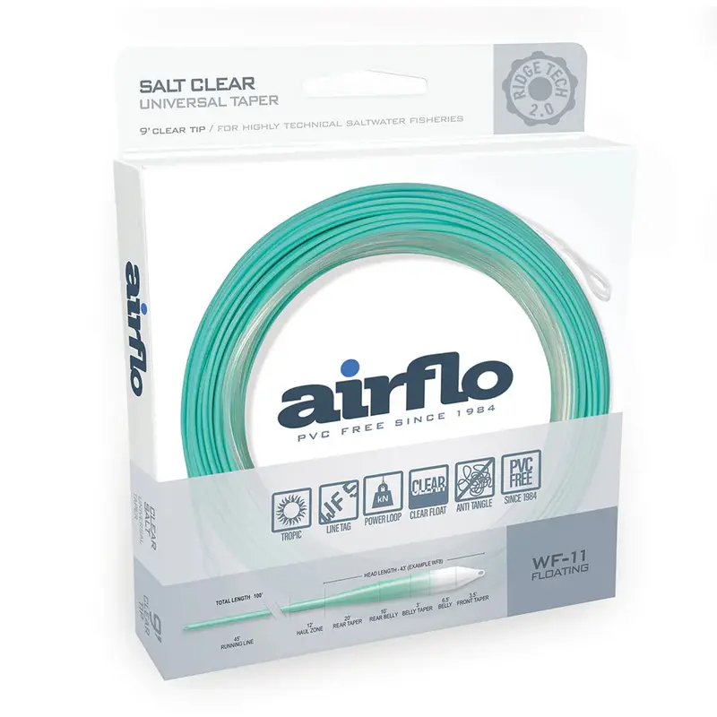 Airflo Superflo Ridge 2.0 Flats Universal Taper Fly Line – 9' Clear Tip 1