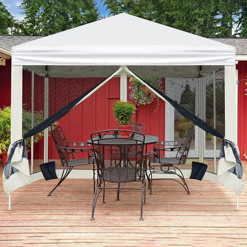 Arlopu 10' X 10' Pop-Up Canopy Tent: Portable Gazebo With Mosquito Netting For Camping & Backyard Use 1