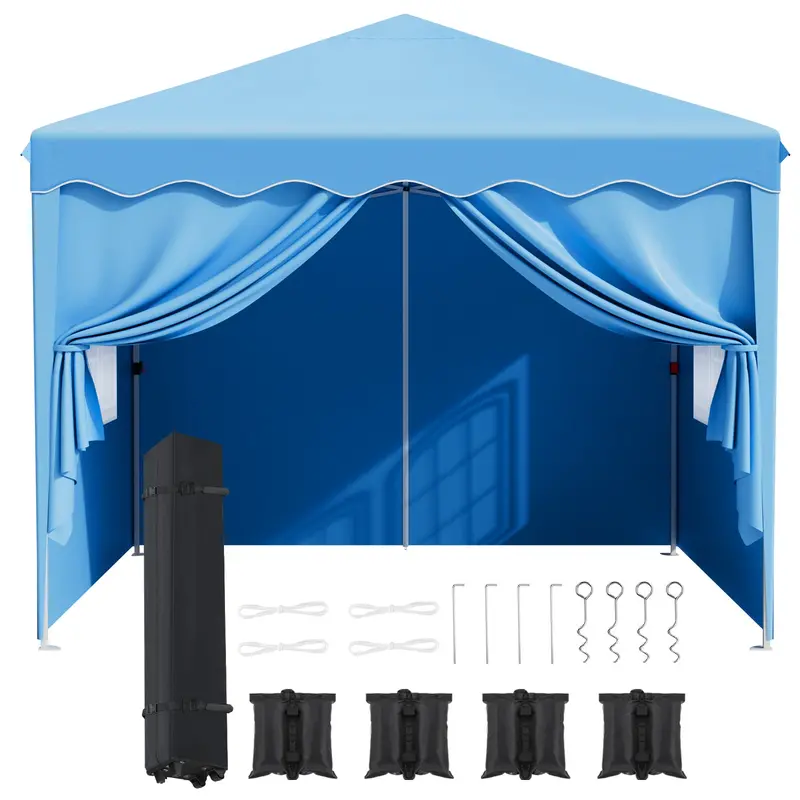 Arlopu 10X10 Ft Pop-Up Canopy Tent – Commercial-Grade Instant Gazebo With 4 Zippered Sidewalls, Wheeled Carry Bag, And Event-Ready Setup 1
