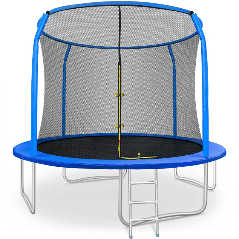 Arlopu 12-Foot Outdoor Trampoline For Kids & Adults – Enclosed Safety Net + Ladder Included 1