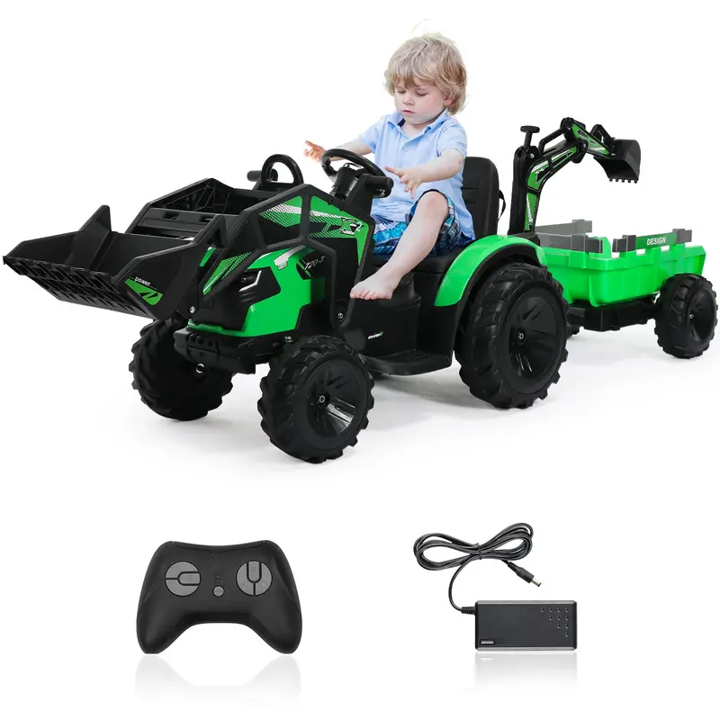 Arlopu 24V 3-In-1 Ride-On Construction Vehicle – Tractor, Excavator & Bulldozer With Remote Control 2
