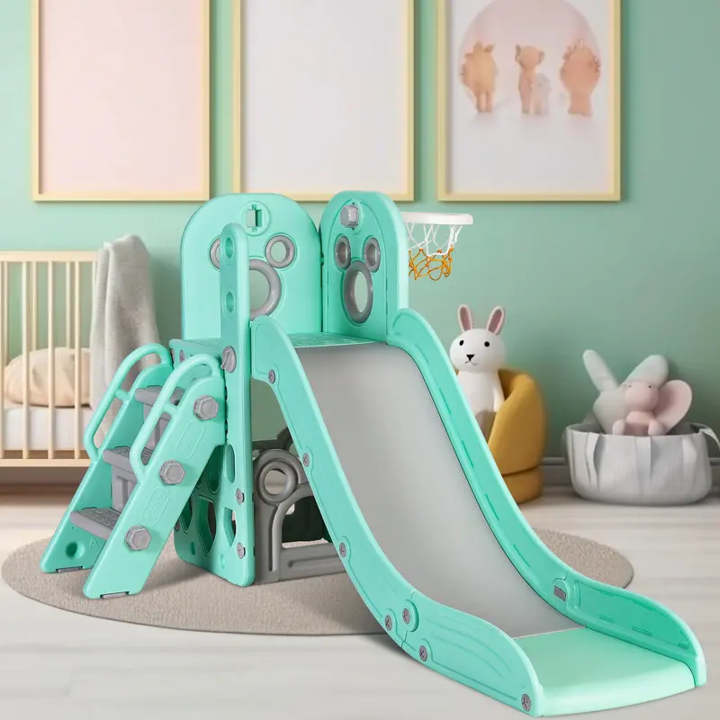 Arlopu 4-In-1 Large Toddler Slide Climber – Includes Basketball Hoop, Ball, Storage & Non-Slip Steps For Ages 2+ 1