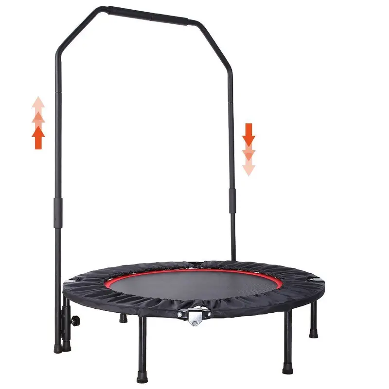 Arlopu 40-Inch Foldable Mini Trampoline – High-Weight Capacity Rebounder With Adjustable Foam Handle 1