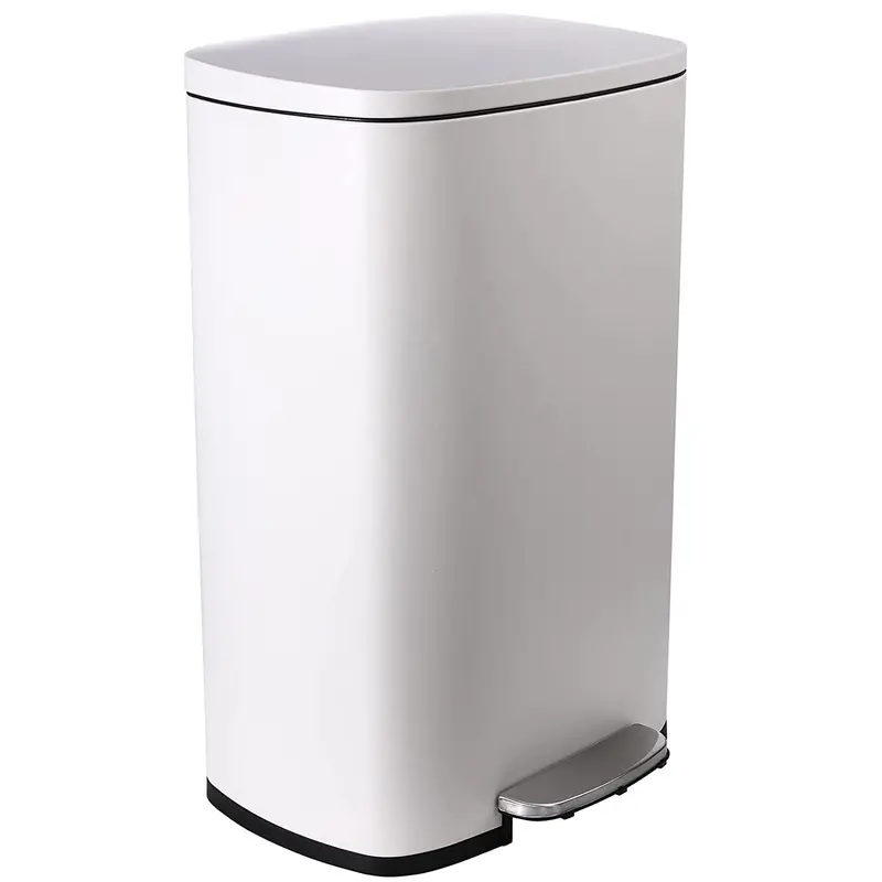 Arlopu 50-Liter Foot-Pedal Trash Can – Soft-Close Stainless Steel Waste Bin For Kitchen, Office Or Bathroom 1