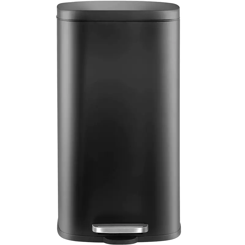 Arlopu 8-Gallon Foot-Operated Stainless Steel Trash Can With Quiet-Close Lid For Kitchens And Home Offices 1