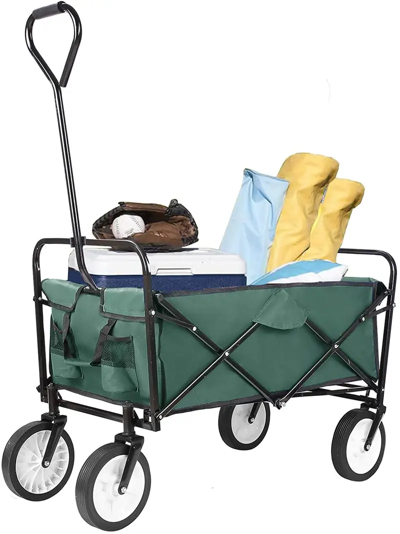 Arlopu All-Terrain Collapsible Wagon – Spacious 262L Outdoor Cart For Camping, Groceries & Gardening (150 Lb Rated) 1