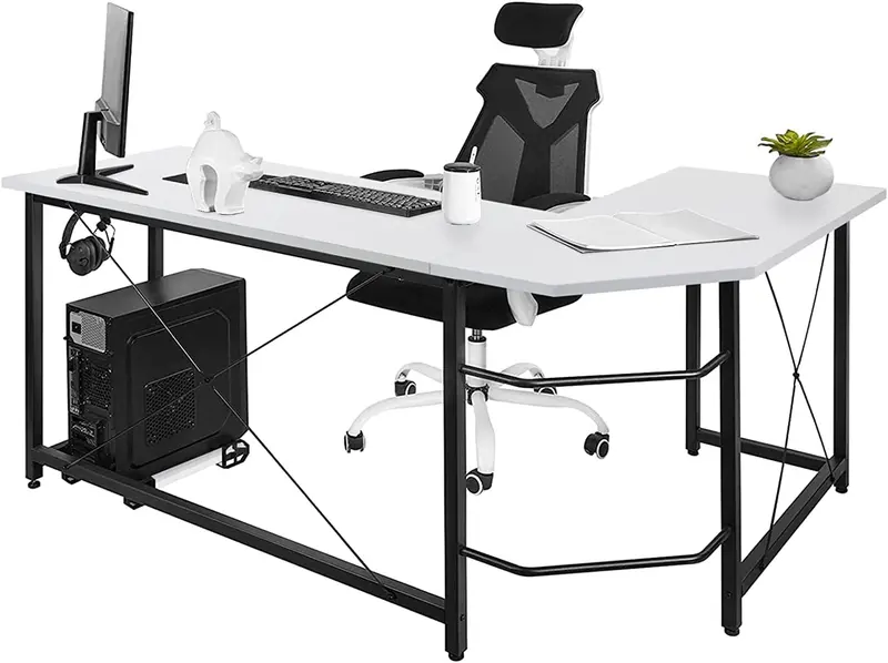 Arlopu Corner L-Desk: 66.5" Modern Computer Desk For Home Offices And Study Areas 1