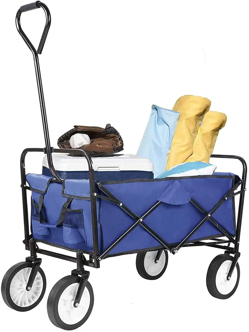Arlopu Garden-Focused Folding Wagon – Collapsible Utility Cart With Cup Holders For Yard Work & Shopping 1
