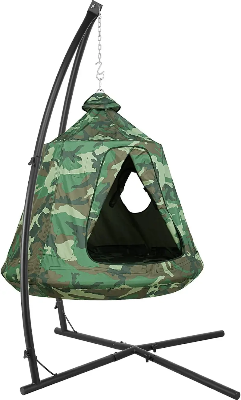Arlopu Kids’ Hammock Tree Tent Stand – X-Frame Steel Support For Indoor/Outdoor Play & Relaxation 1