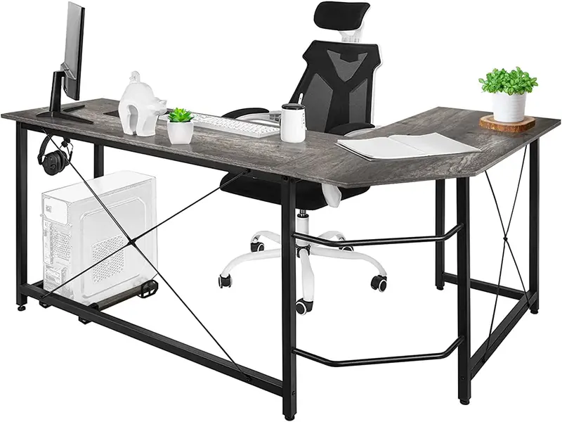 Arlopu L-Shaped 66.5-Inch Corner Desk With Cpu Stand—Optimized Gaming & Productivity Workstation 1