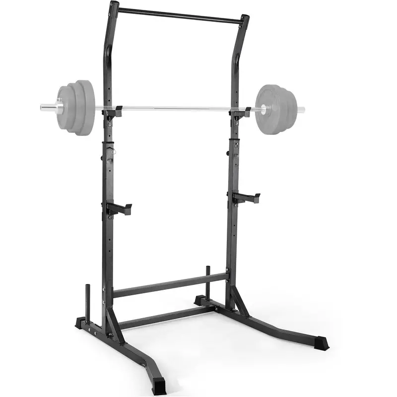 Arlopu Multi-Functional Power Rack – Squat Cage With Pull-Up Bar, Spotter Arms & Weight Storage 1