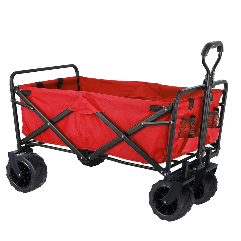 Arlopu Multi-Use Folding Wagon Trolley – Lightweight, Compact Utility Cart For Beach, Market & Garden Tasks 1