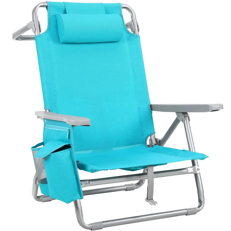 Arlopu Portable Backpack Beach Chair – Lightweight Folding Camping Seat With 350 Lb Capacity & Integrated Accessories 1