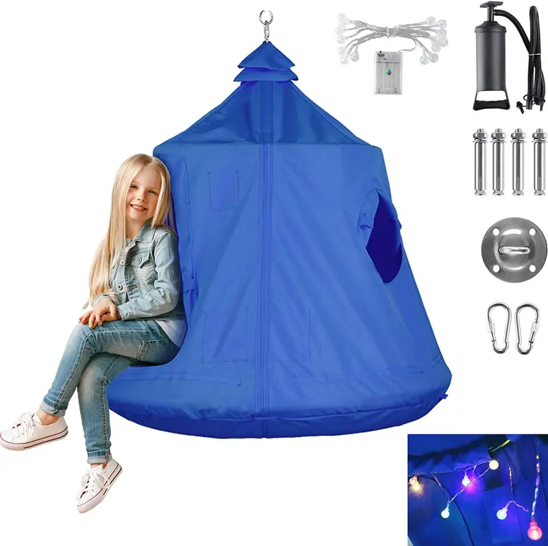 Arlopu Waterproof Hanging Swing Tent – Outdoor Backyard Playhouse For 2–3 Children (330 Lb Capacity) 1