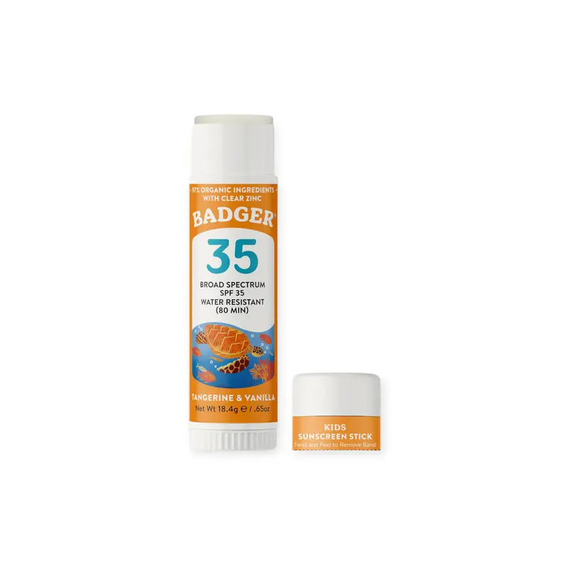 Badger Kids Mineral Sunscreen Stick Spf 35 – Face-Specific Zinc Oxide Protection 1