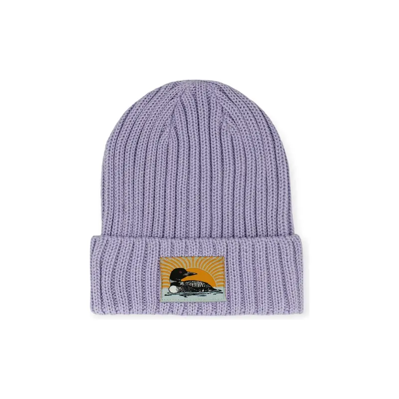 Bird Collective Loon Ribbed Beanie – Recycled Wool Blend Winter Hat 1
