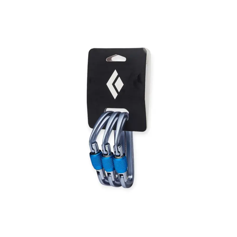 Black Diamond Hotforge Screwgate Carabiners – 3-Pack Durable Aluminum Set 1