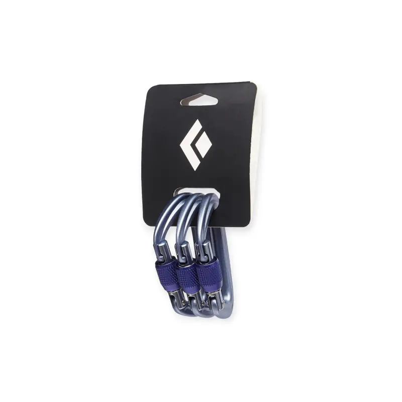 Black Diamond Liteforge Screwgate Carabiner – Gray, 3-Pack 1
