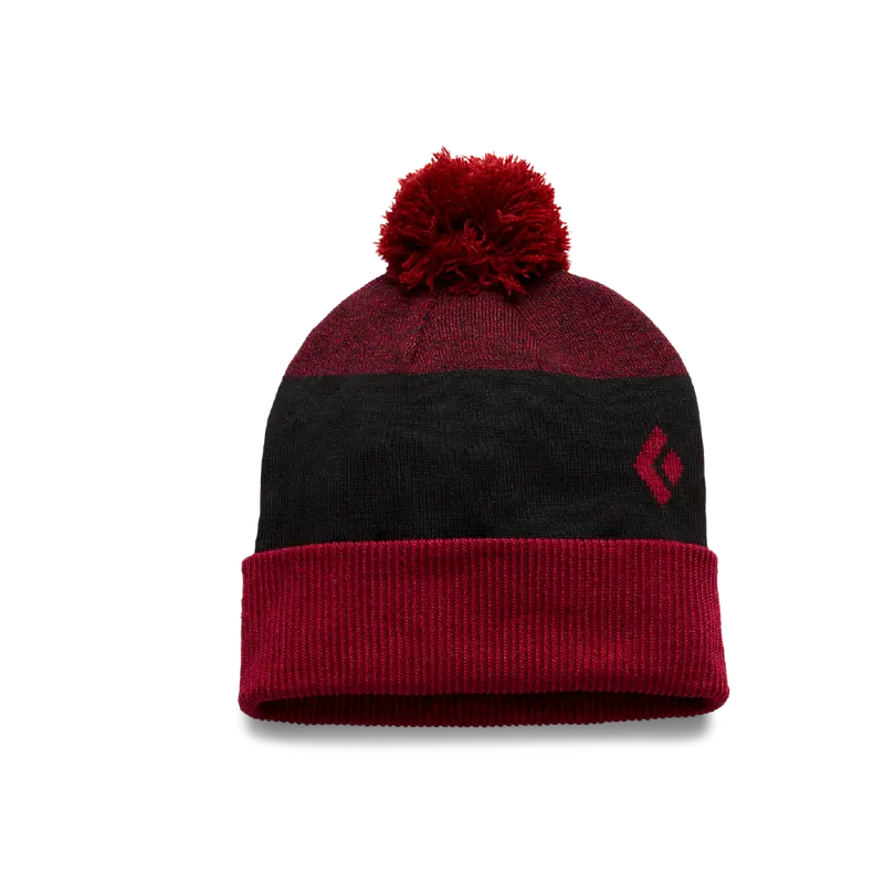 Black Diamond Pom Beanie – Knit Winter Hat 1