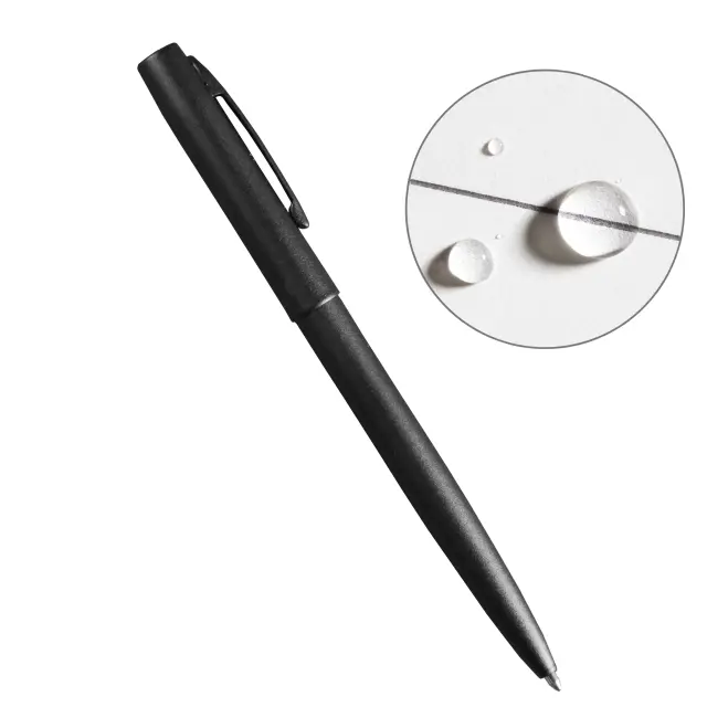 Black Weatherproof Click-Action Metal Pen – Black Ink (Model 97) 1