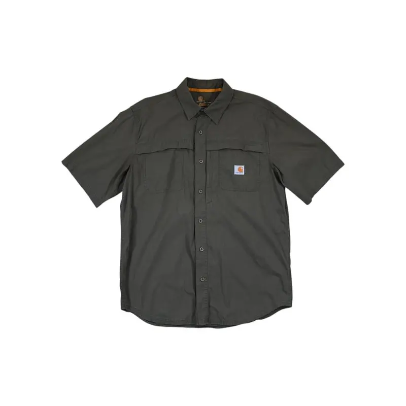 Carhartt Force Cotton-Poly Short-Sleeve Shirt – Olive Green, Size L (Lightly Worn) 1