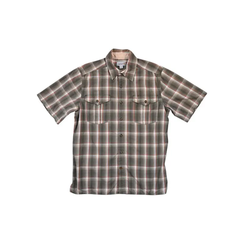 Carhartt Men'S Olive Work-Ready Button-Down Shirt - Size L (Pre-Owned) 1