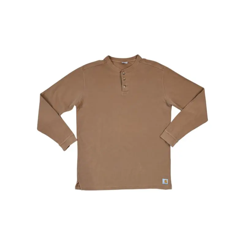 Carhartt Men'S Tan Henley Thermal Baselayer - Size M (Lightly Worn) 1