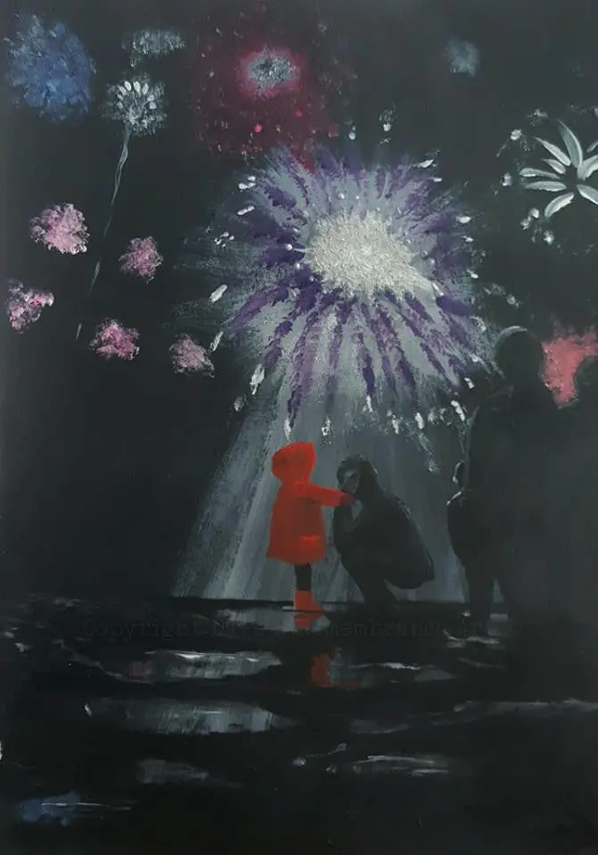 Child’S Perspective War Art – 'You'Re Missing The Fireworks, Daddy' 1