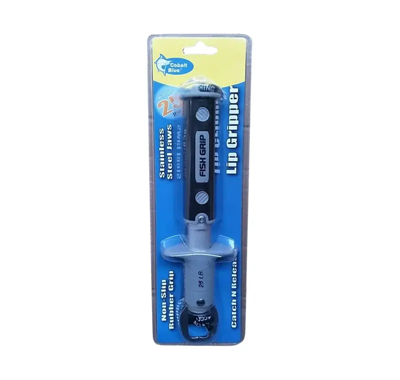 Cobalt Blue Stainless Steel Lip Grip With Integrated 25Lb Scale 1