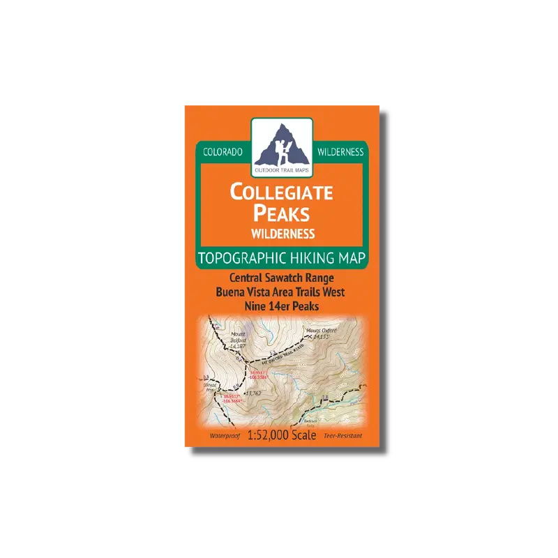 Collegiate Peaks Wilderness Hiking And Climbing Map 1