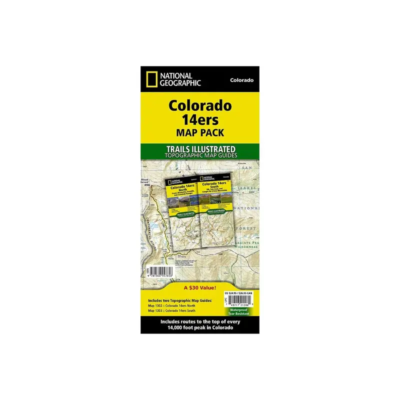 Colorado 14Er Topographic Map Pack – Waterproof Trail Series 1
