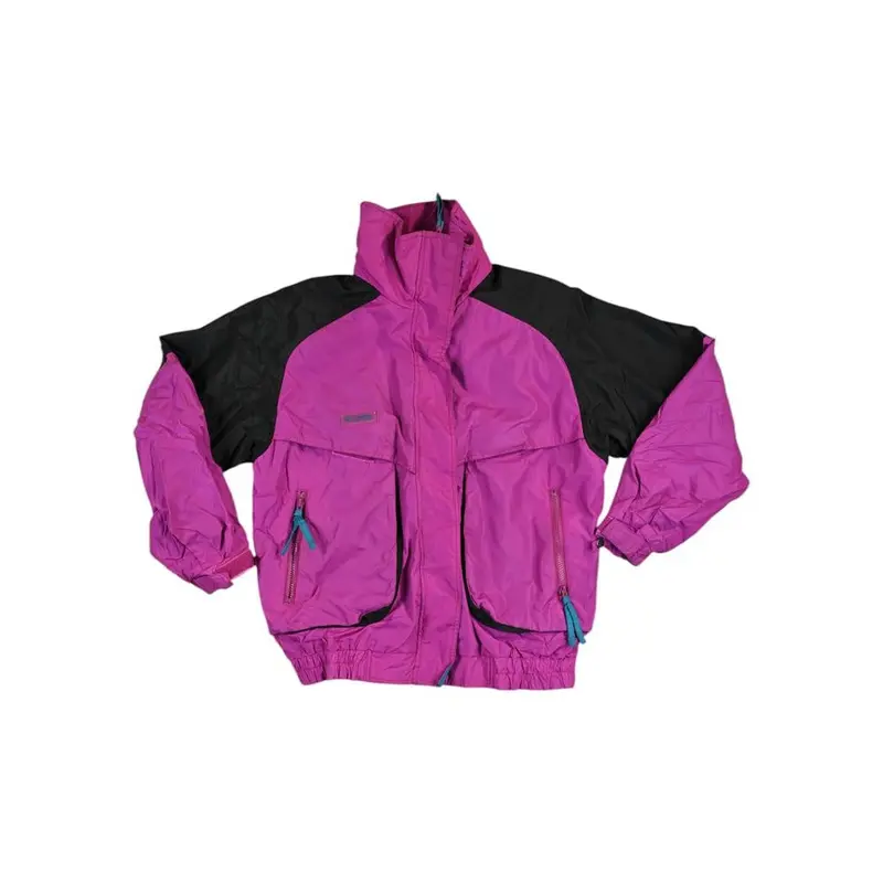 Columbia Powder Keg Vintage Ski Shell Jacket For Women – Purple & Teal, Size M (Used) 1
