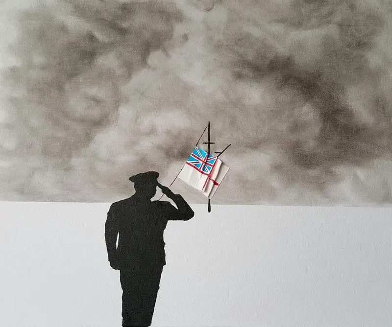 Commemorative Painting: 'Ensign Salute' 1