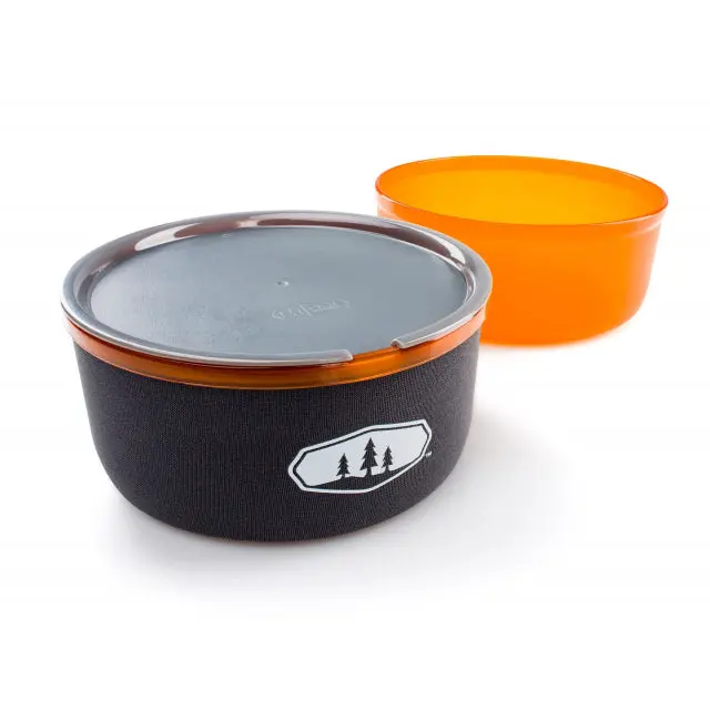 Compact Nesting Bowl And Mug Combo – Orange (Ultralight Design) 1