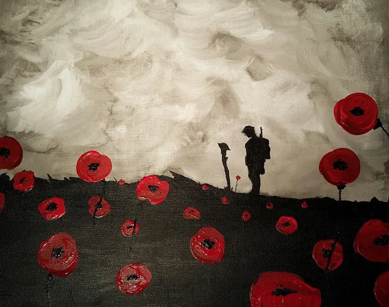 Contemporary War Art: 'Among The Poppies' 1