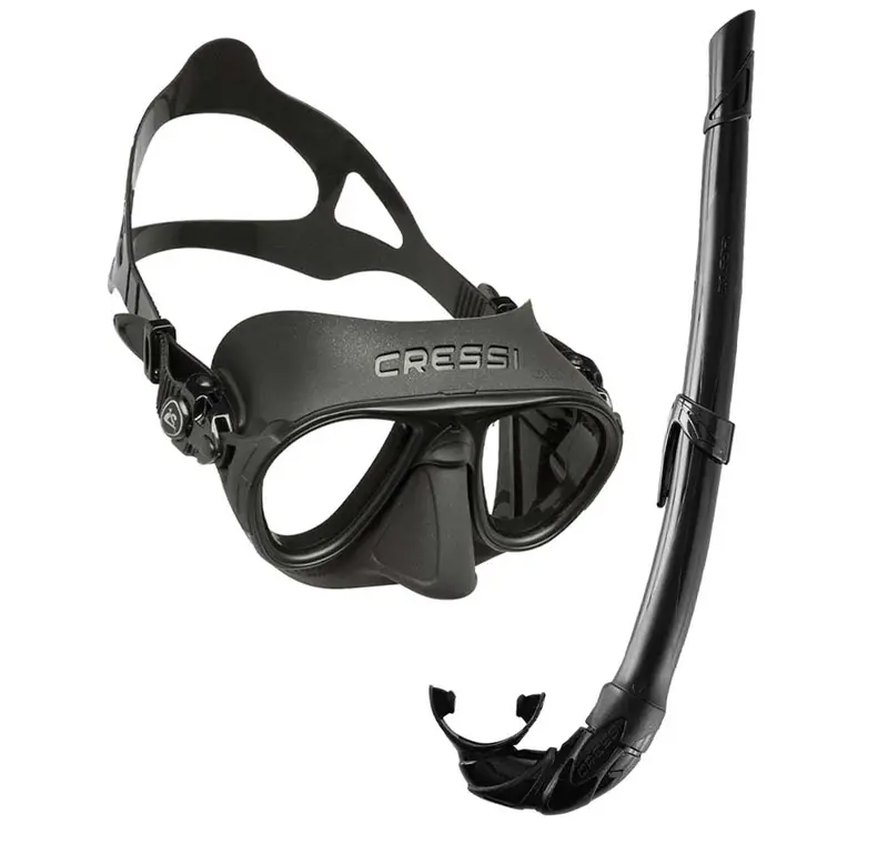 Cressi Calibro Mask With Corsica Dry-Top Snorkel Combo 1
