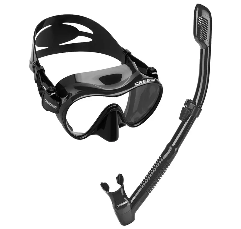 Cressi F1 Full-Face Mask + Dry Ms Snorkel Set 1