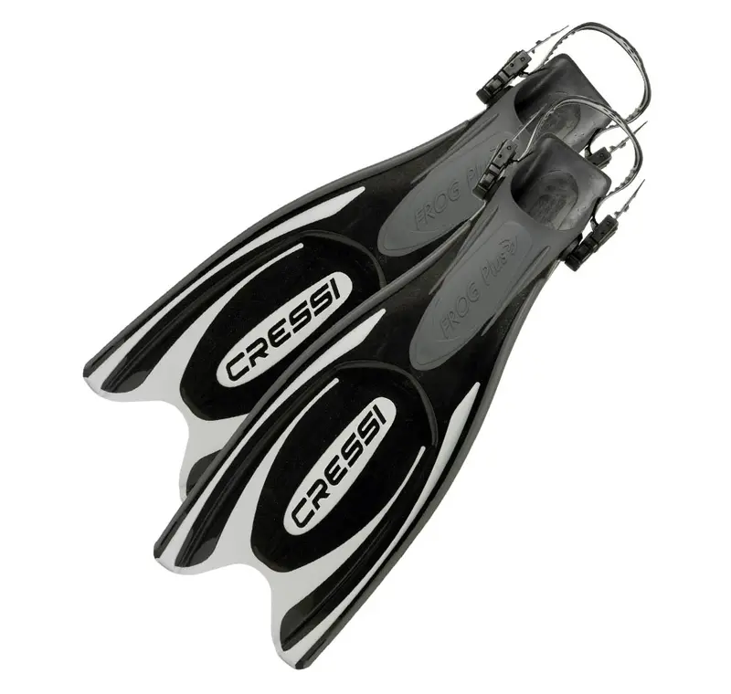 Cressi Frog Plus Adjustable Open-Heel Scuba Fins 1