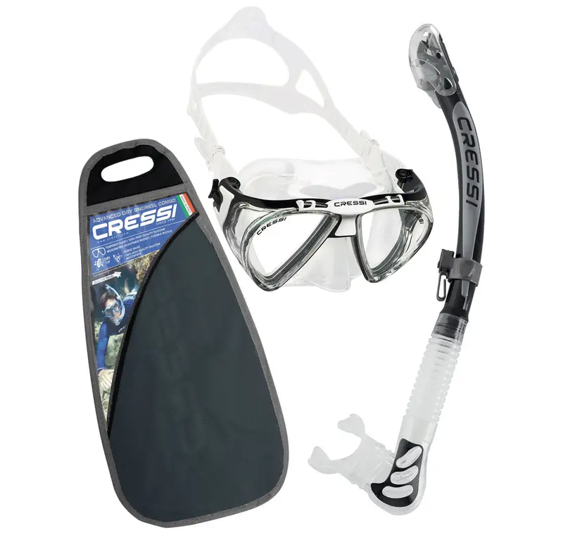 Cressi Penta Optical Lens Mask Paired With Alpha Dry-Snorkel 1