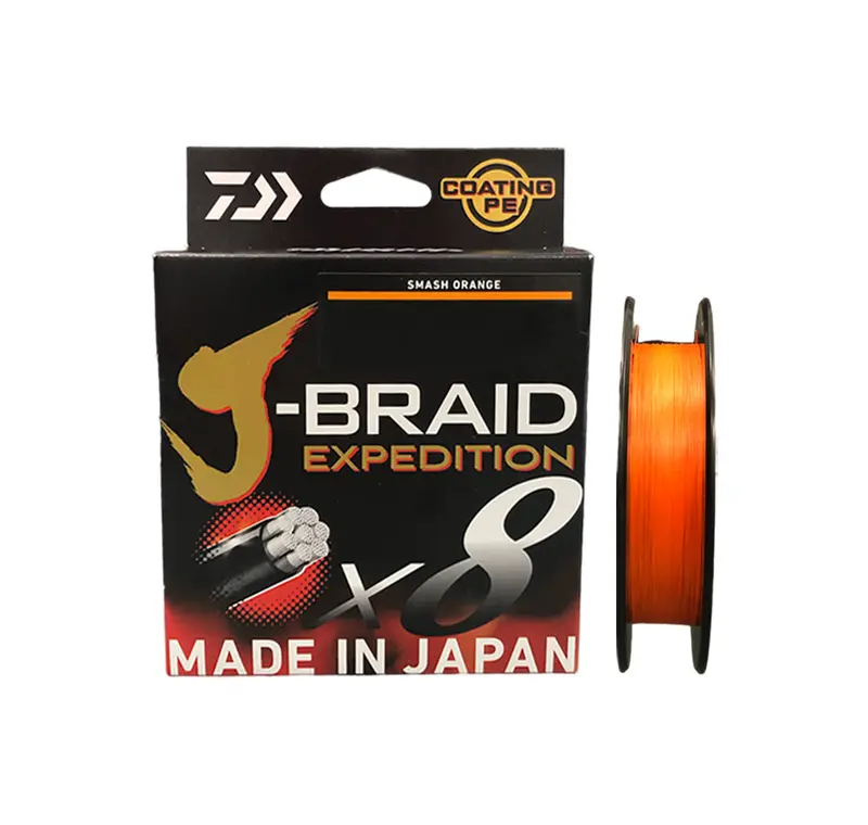 Daiwa J-Braid Expedition X8 Smash Orange Braided Fishing Line (150M) 1