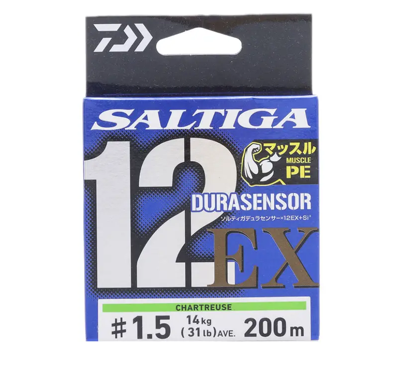 Daiwa Saltiga Durasensor 12 Ex Si3 – 200M Chartreuse Braided Line 1