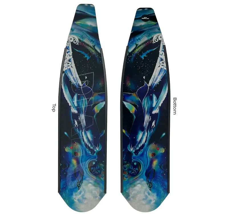 Diver Carbon 'Zoe'S Whale' Custom Fin Blades – Artistic Limited Edition 1
