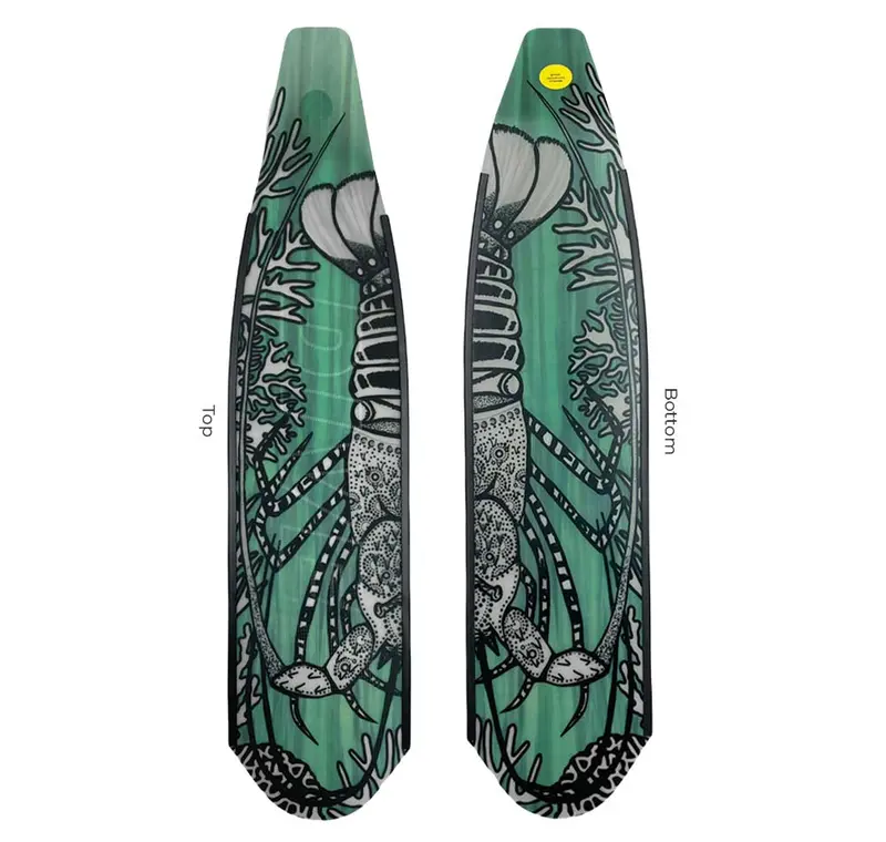 Diver Composite Crayfish-Themed Fin Blades 1